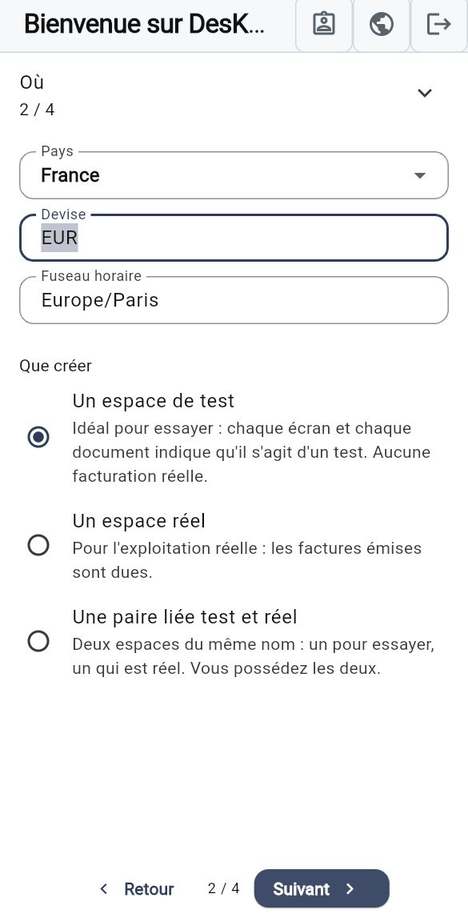 Un espace de test ou un espace réel