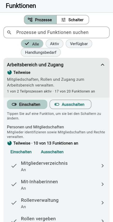 Die Reihenfolge beim Einschalten