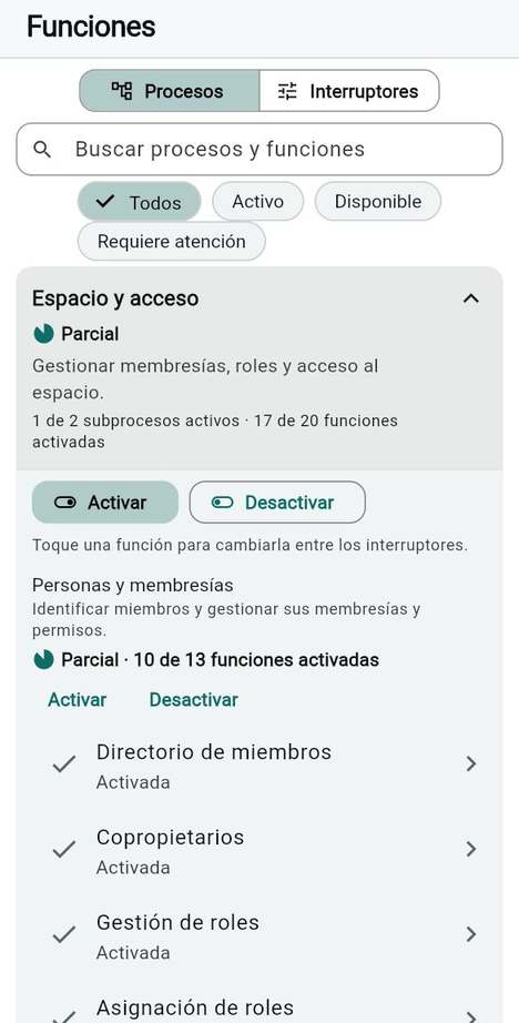 El orden para activar las cosas