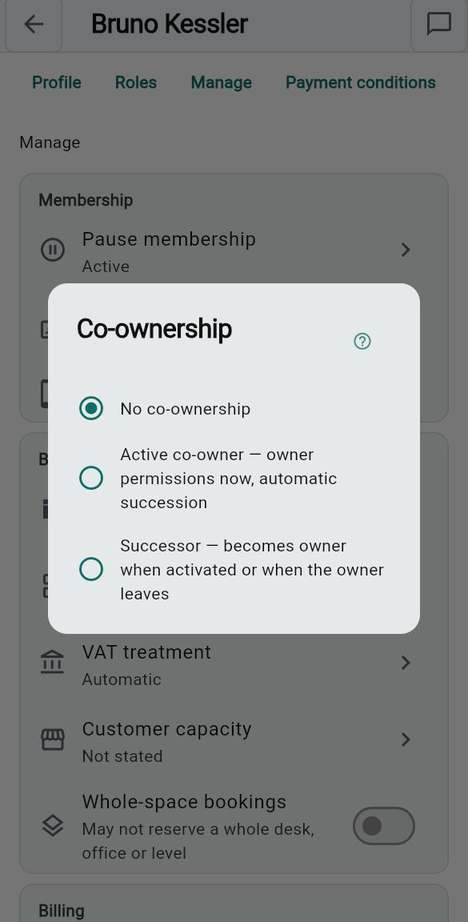 Co-owners: more than one person who can act