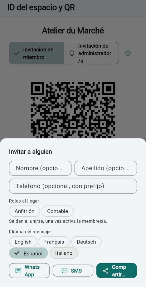 El mensaje de invitación, idioma por idioma