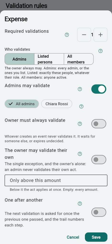 Validation: what a rule is made of