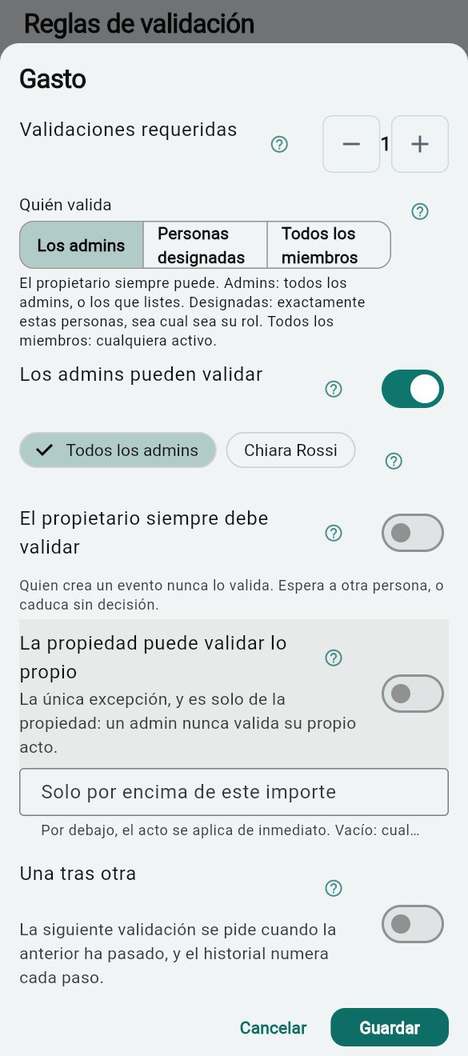 Validación: de qué se compone una regla