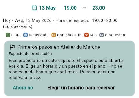 Revisar su espacio