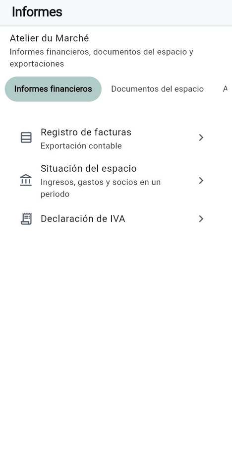 Los documentos que produce la aplicación