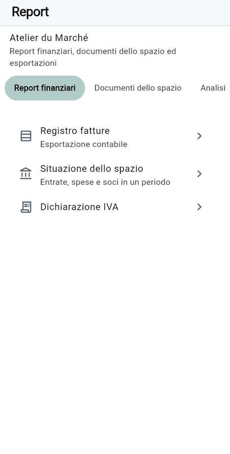 I documenti prodotti dall'app