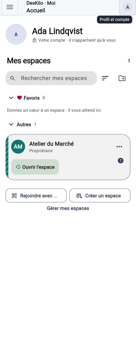 Un espace a deux côtés