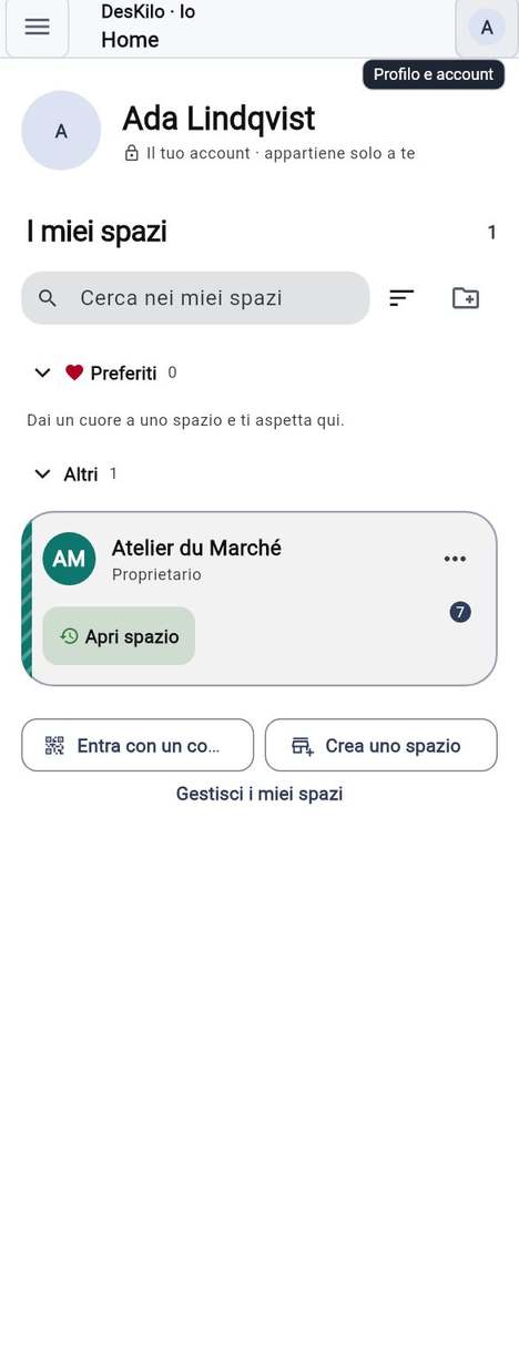 Uno spazio ha due lati