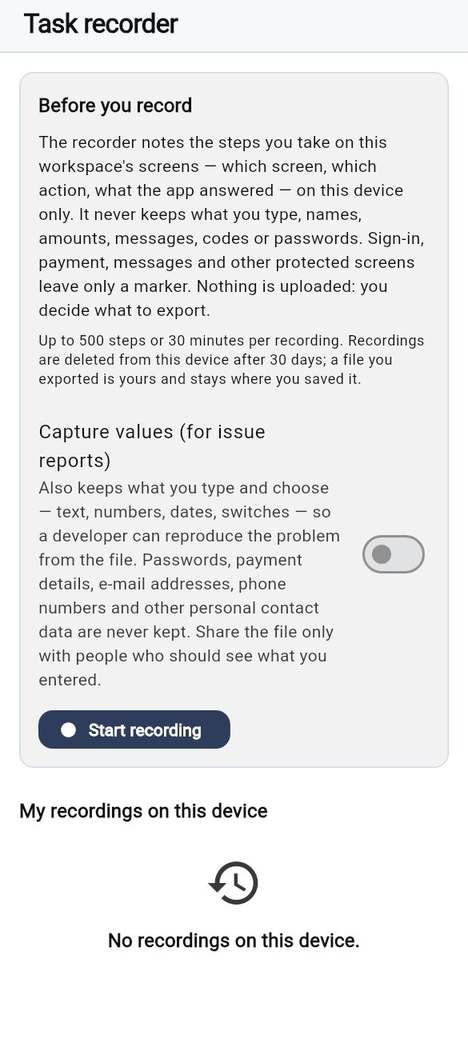 Record a task