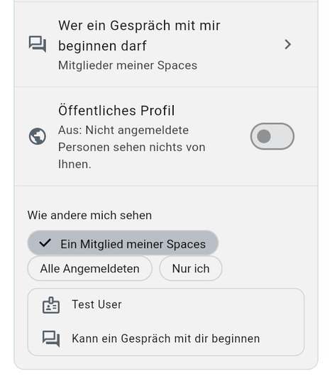 Ihr öffentliches Profil