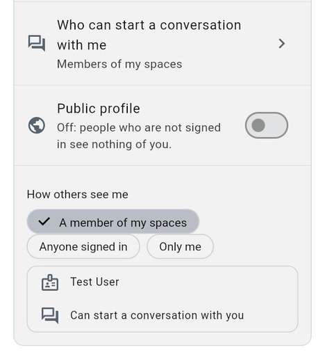 Your public profile