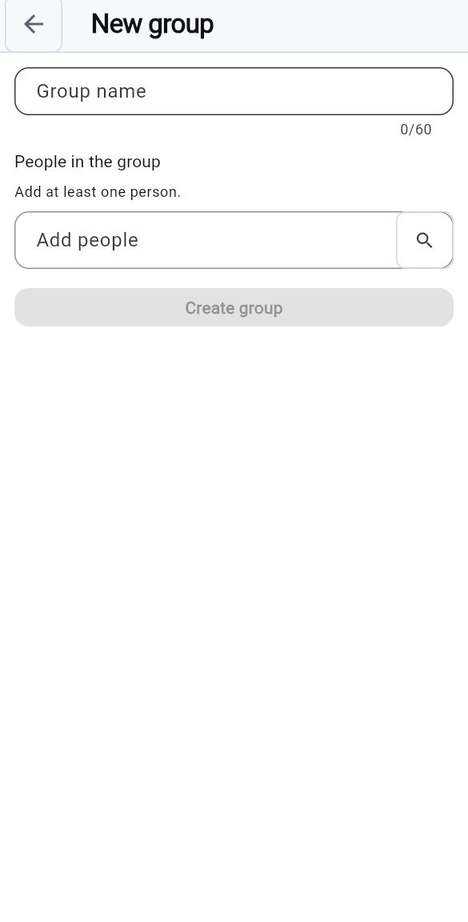 Start a conversation or a group