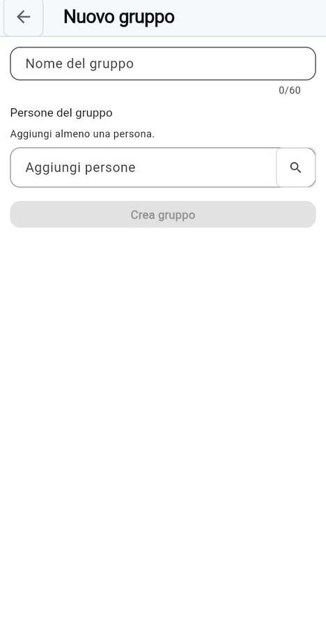 Avviare una conversazione o un gruppo