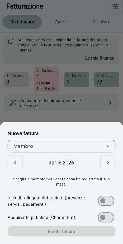 Emettere una fattura