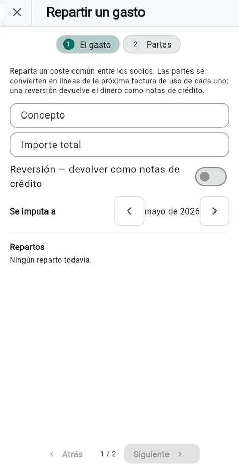 Repartir un gasto compartido