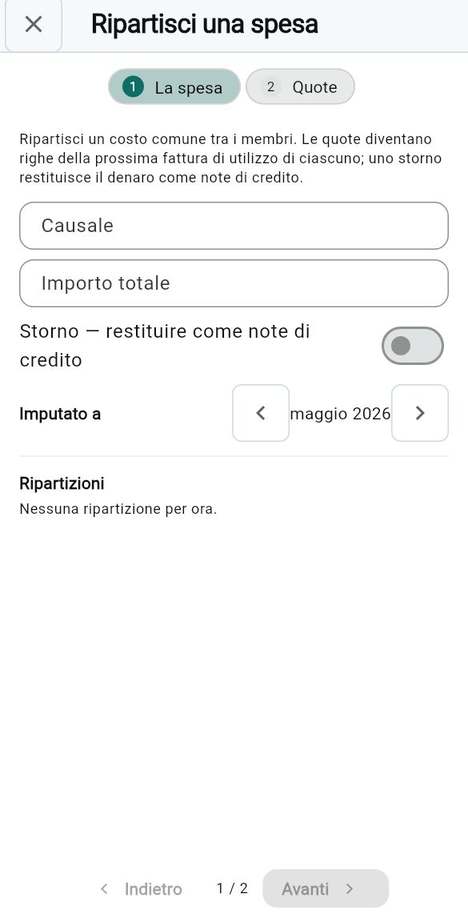 Ripartire una spesa condivisa