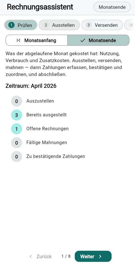 Der Monatsabschluss-Assistent
