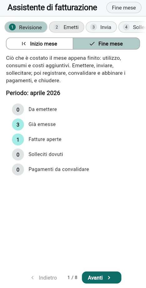 L'assistente di chiusura mensile