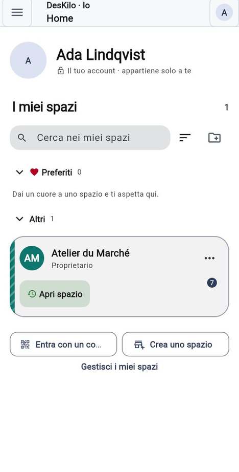 Io: la sua casa e i suoi spazi