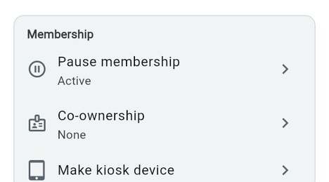 The member's actions