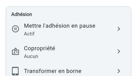 Les actions sur le membre