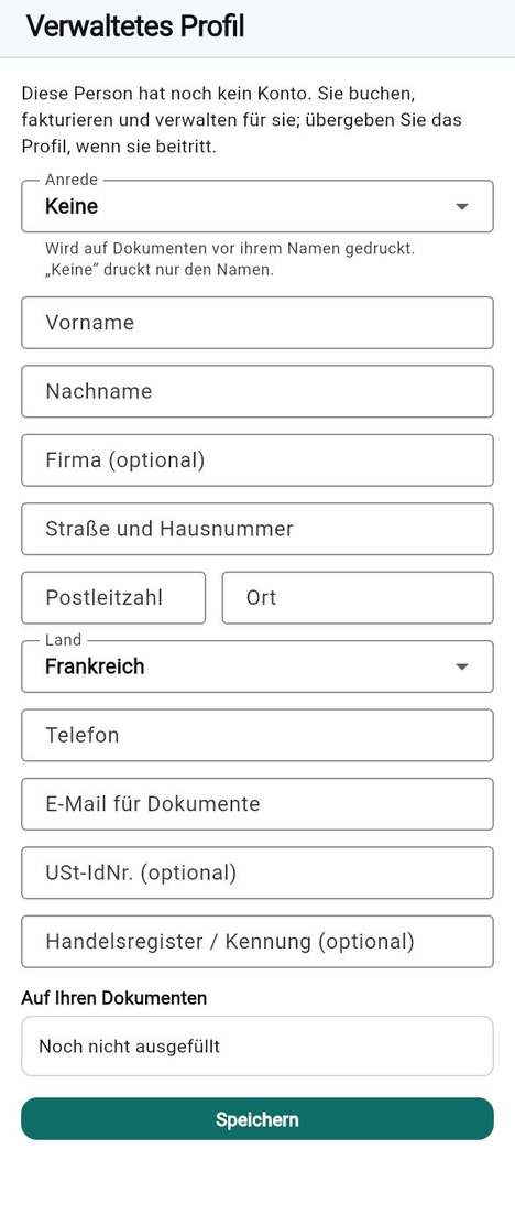 Ein verwaltetes Profil anlegen