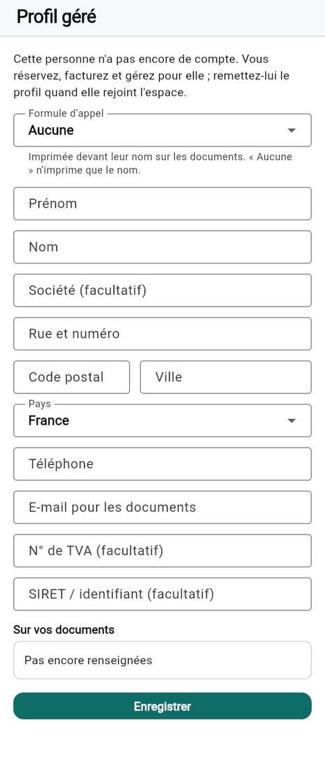 Ajouter un profil géré