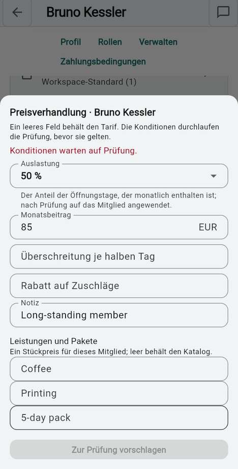 Preisverhandlung