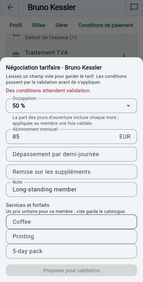 Négociation tarifaire