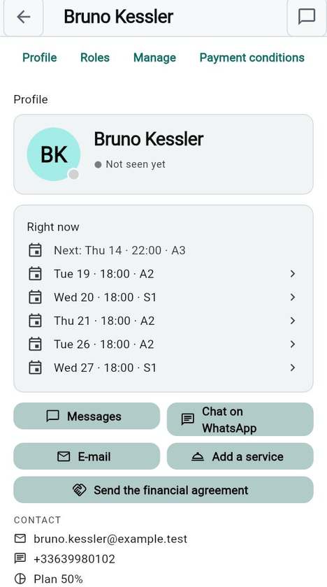 The member page
