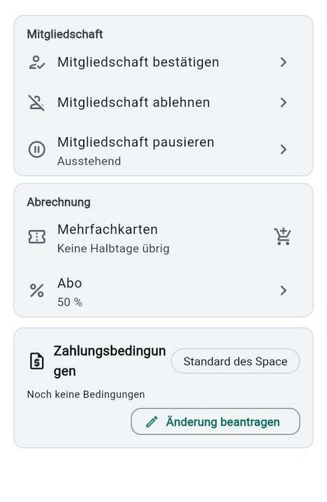 Ausstehende und pausierte Mitglieder