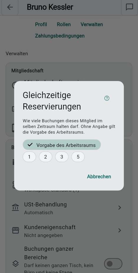 Gleichzeitige Reservierungen