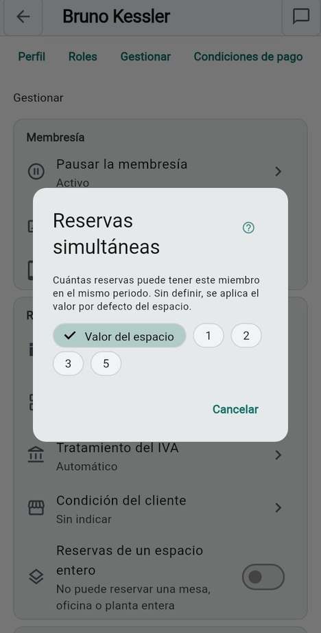Reservas simultáneas
