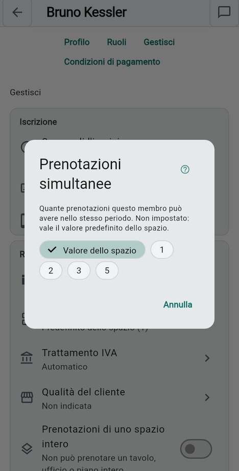 Prenotazioni simultanee