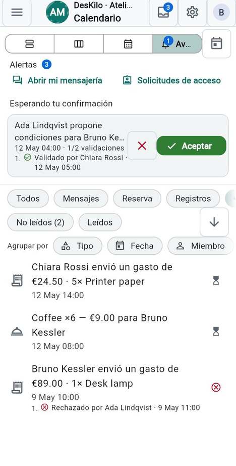 Avisos financieros