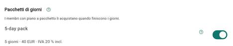 Pacchetti di giorni