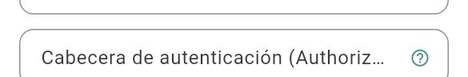 Cabecera de autenticación