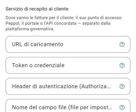 Servizio di recapito al cliente