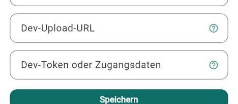 Dev-Endpunkt und -Token
