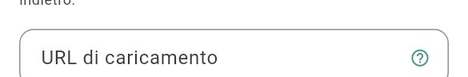 URL di caricamento