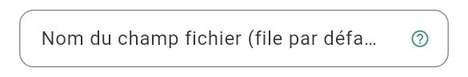 Nom du champ fichier