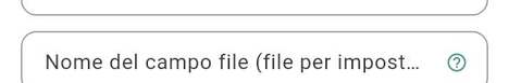 Nome del campo file