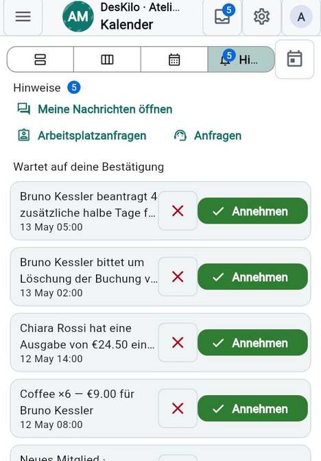 Eine Ausgabe genehmigen oder ablehnen