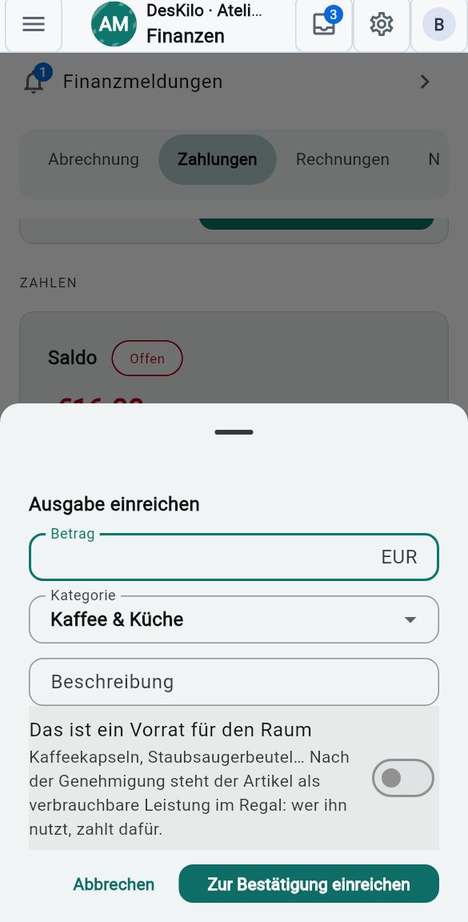 Eine Ausgabe einreichen