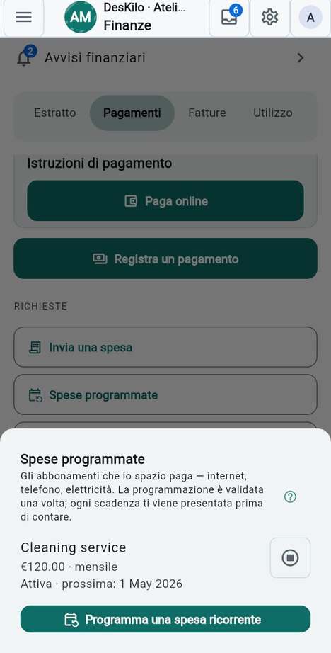 Spese programmate