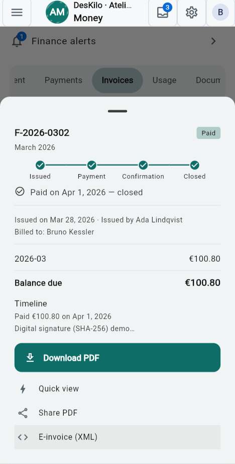 Your invoices