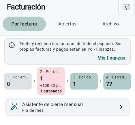 La facturación de un vistazo
