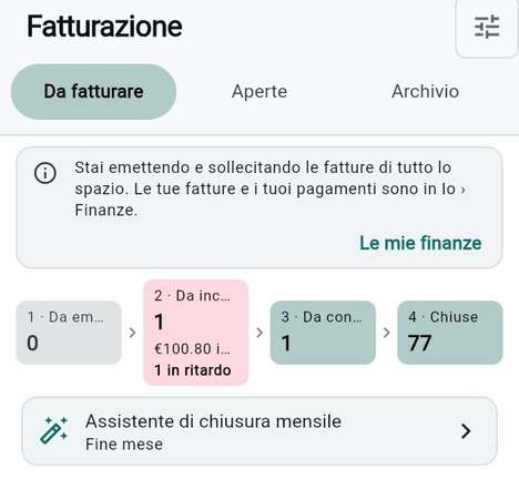 La fatturazione in sintesi