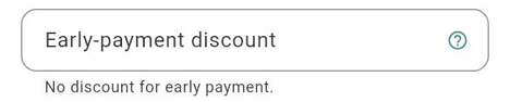 Early-payment discount