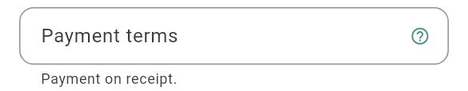 Payment terms